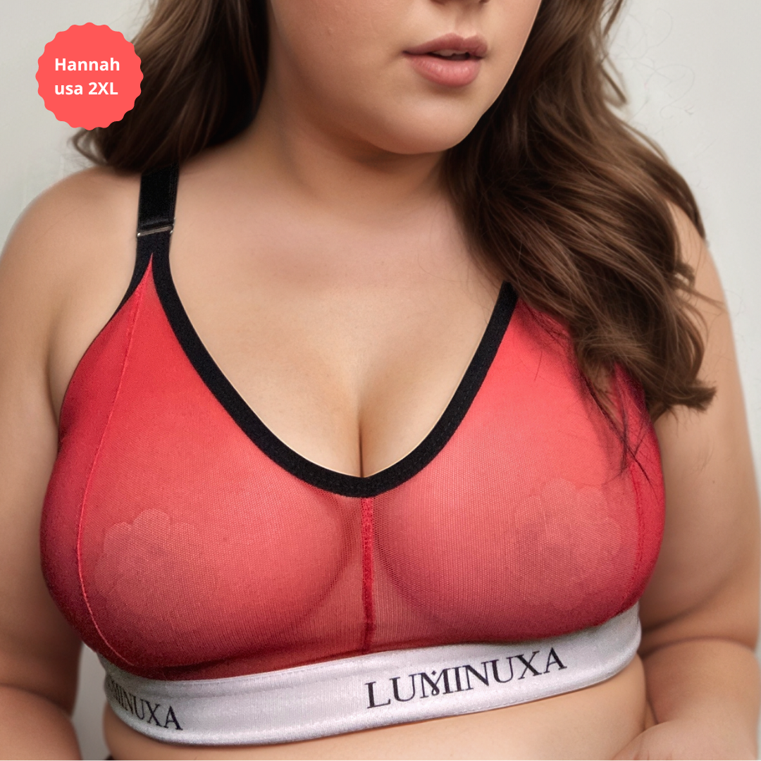 Felicia Bralette Mesh Rojo Ardiente