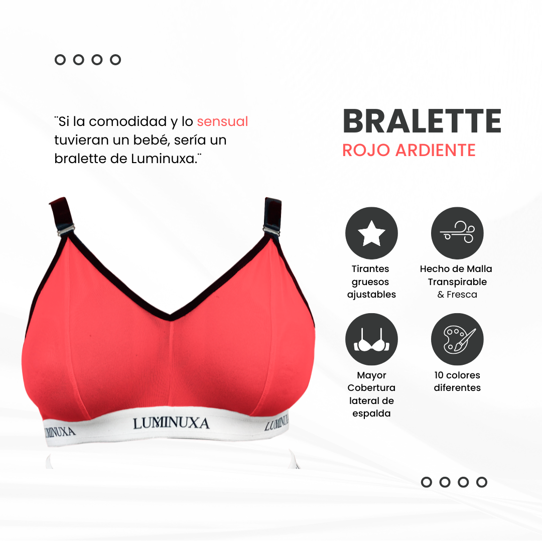 Felicia Bralette Mesh Rojo Ardiente