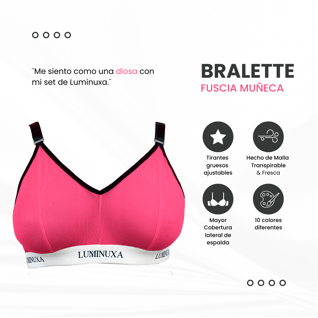 Felicia Bralette Mesh Fucsia Muñeca