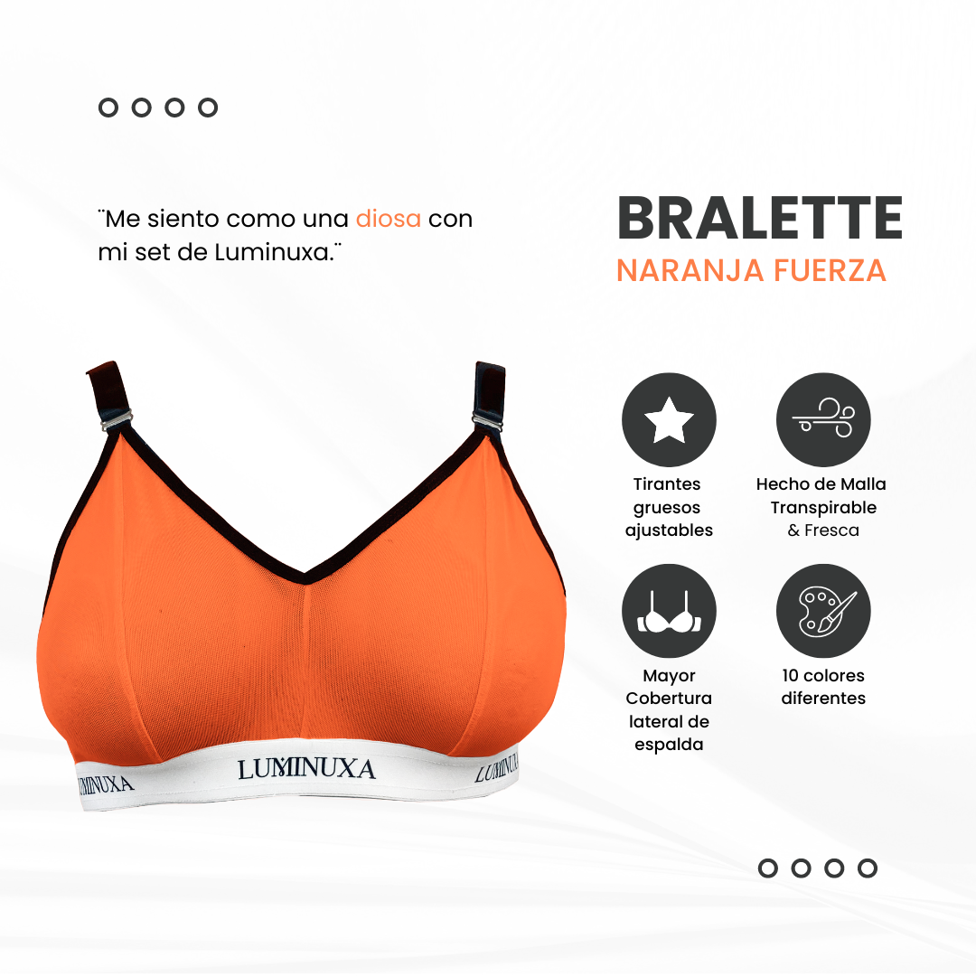 Felicia Bralette Mesh Naranja Fuerza