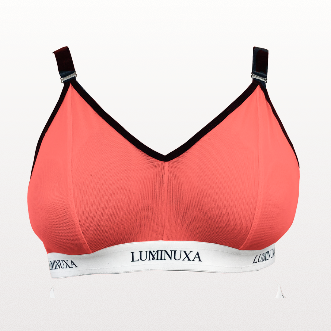 Felicia Bralette Mesh Coral Audaz