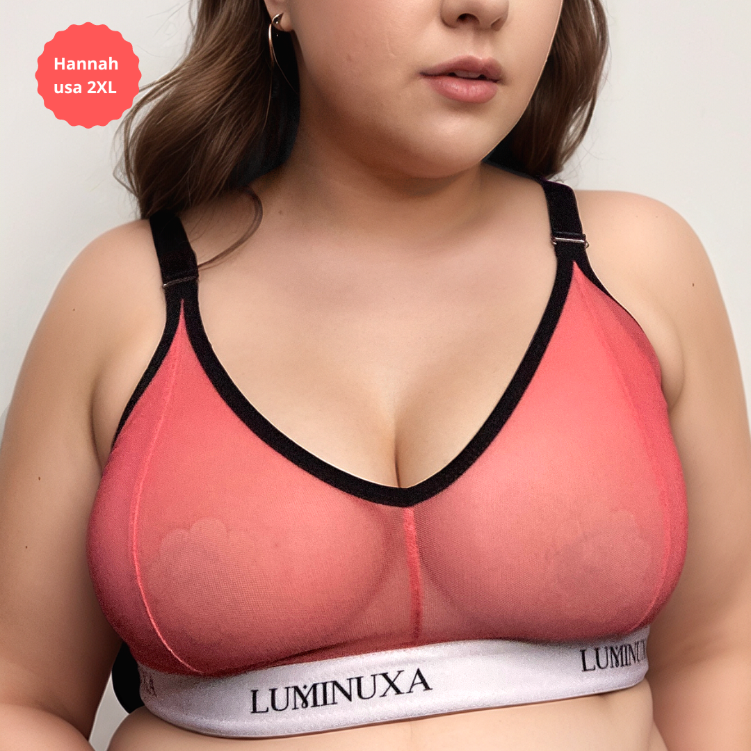 Felicia Bralette Mesh Coral Audaz