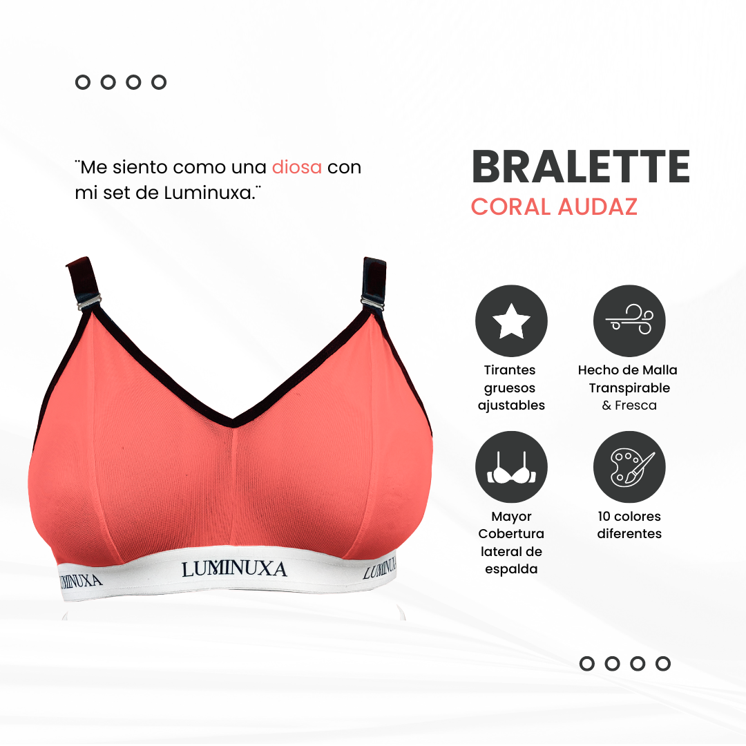 Felicia Bralette Mesh Coral Audaz