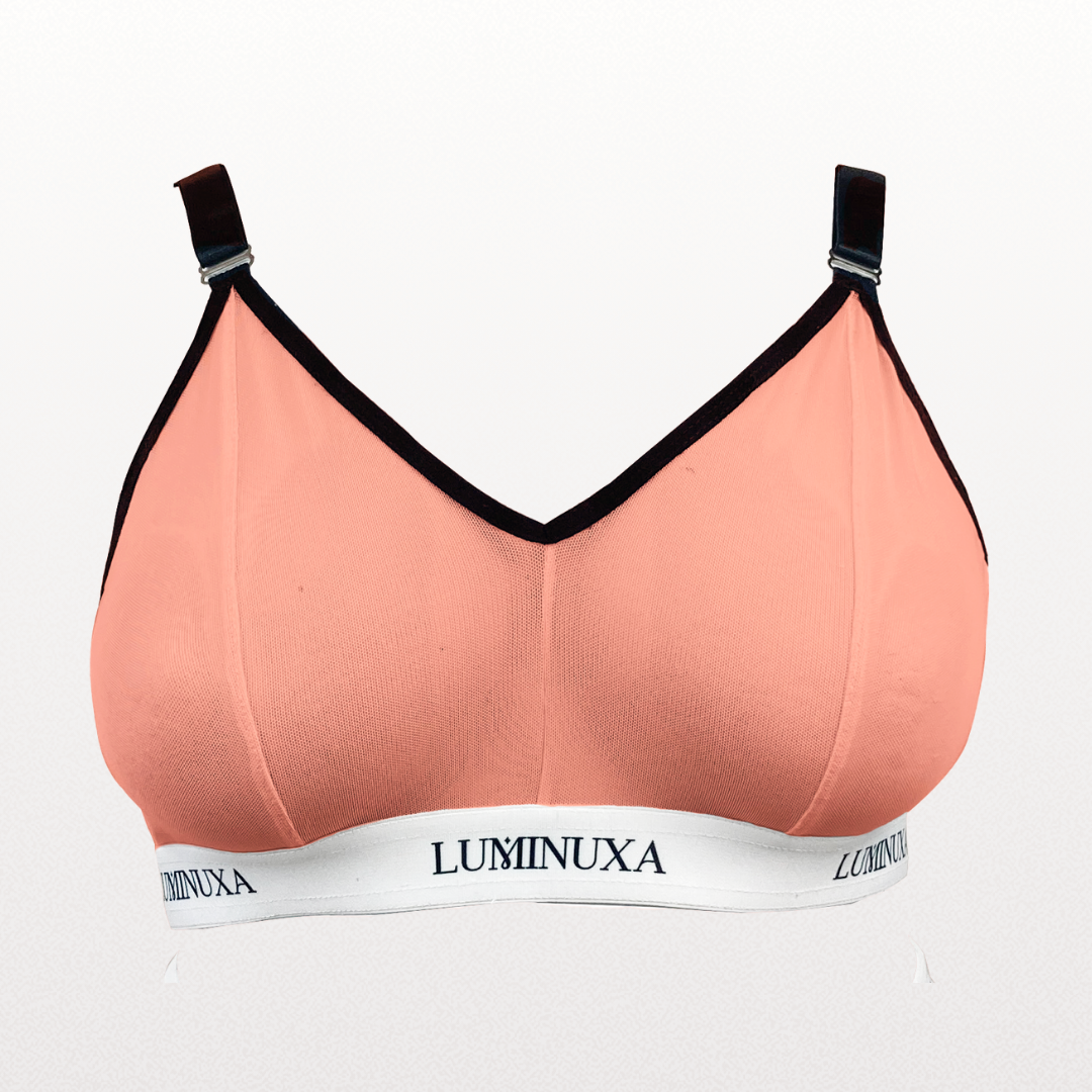 Felicia Bralette Mesh Salmón Seducción
