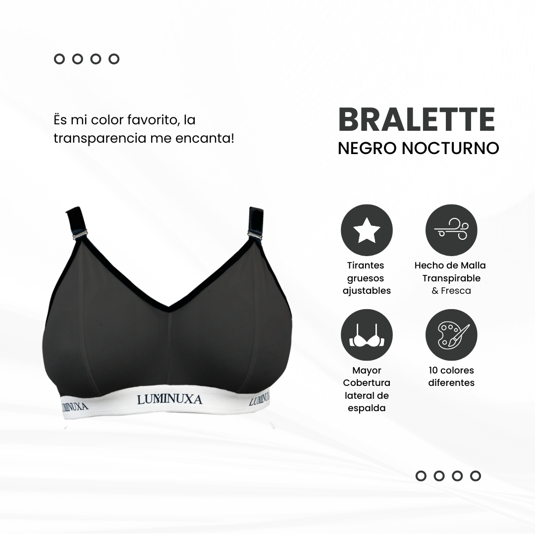 Felicia Bralette Mesh Negro Nocturno
