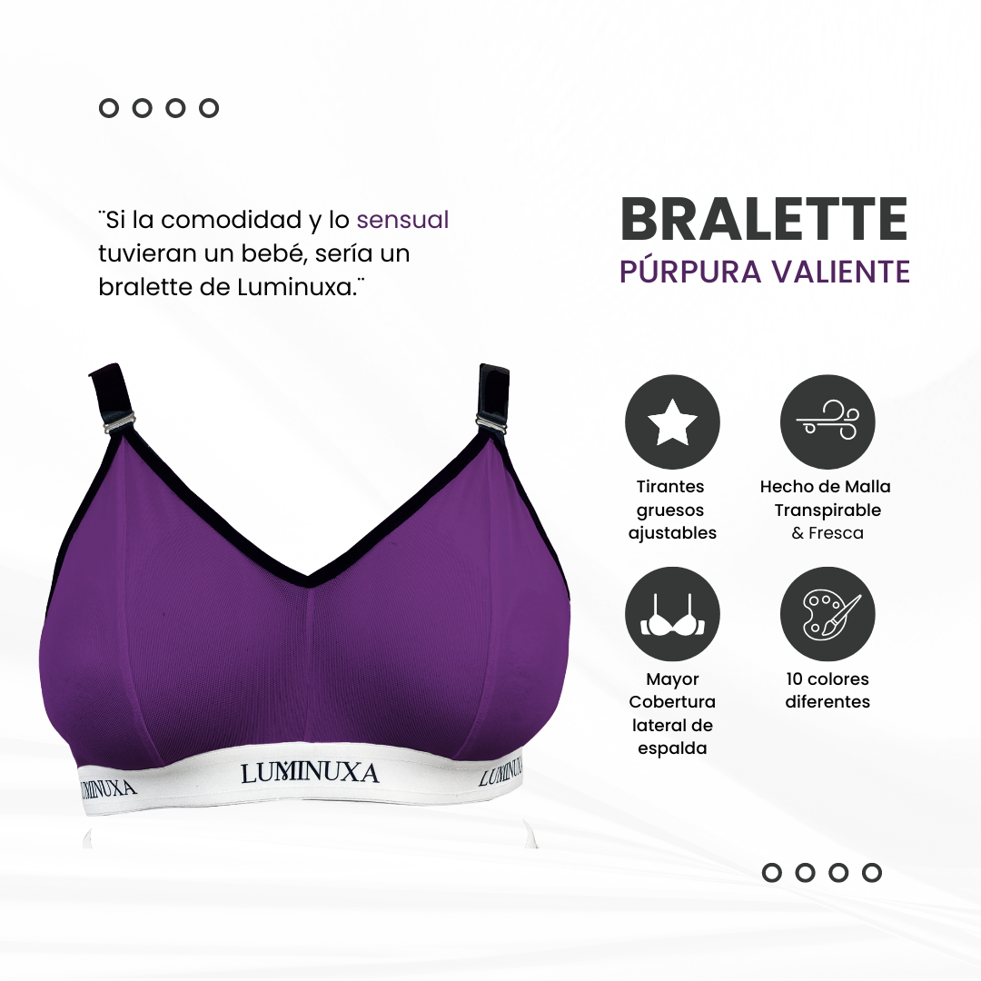 Felicia Bralette Mesh Púrpura Valiente